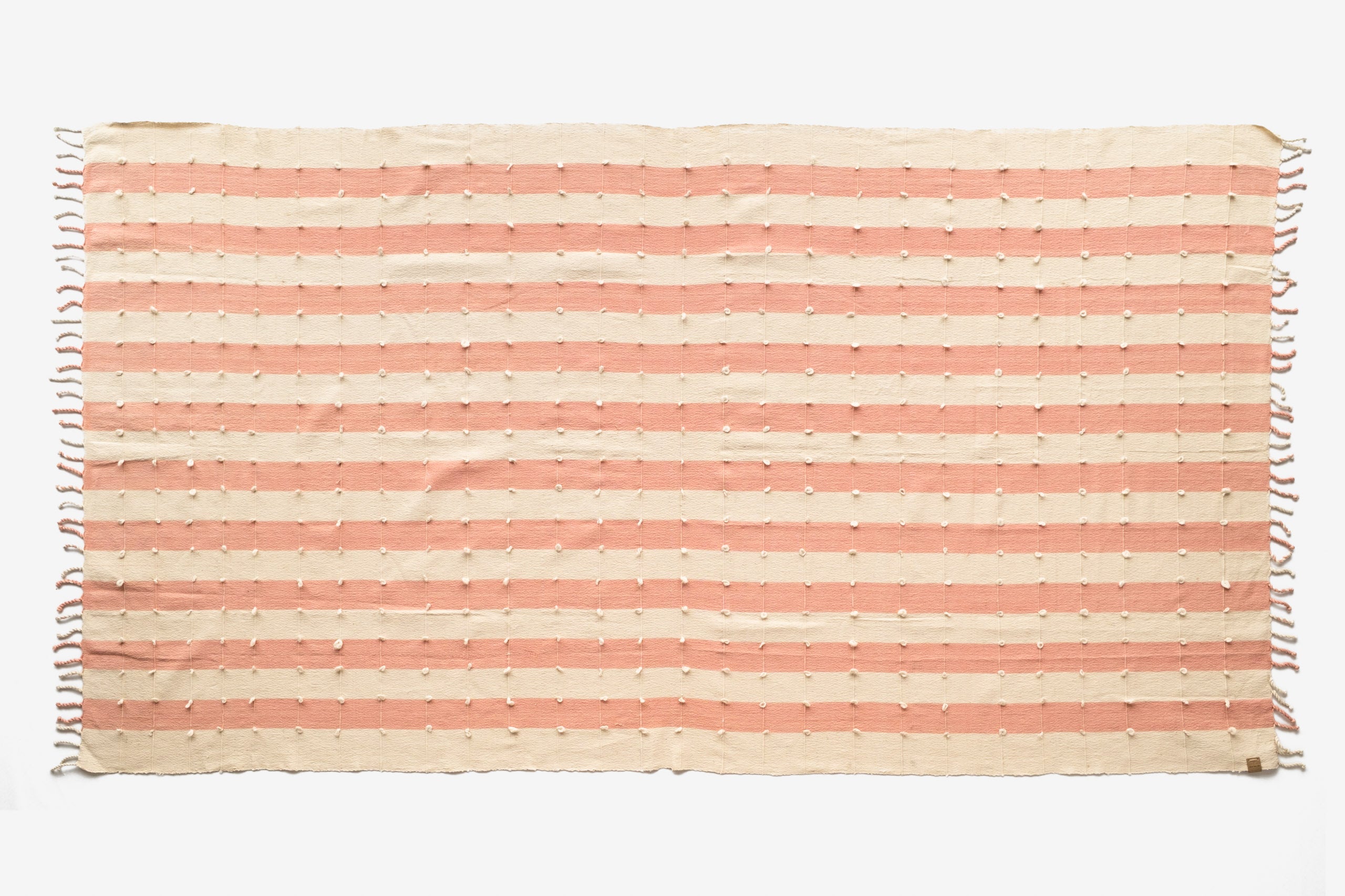 Handwoven Coral Mist Throw