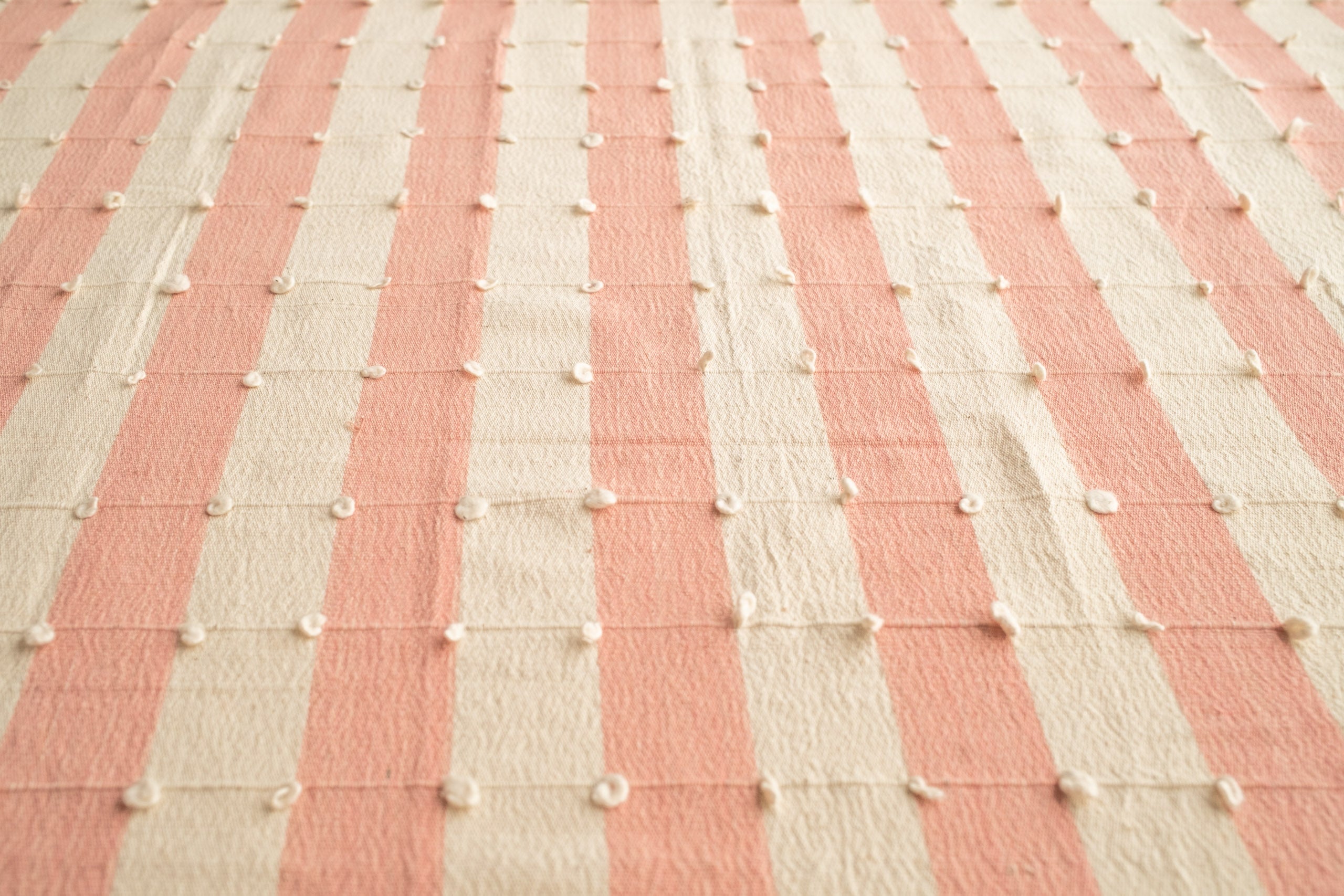 Handwoven Coral Mist Throw